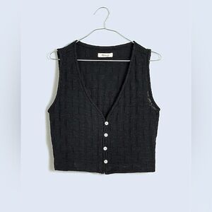 Madewell Basketweave-stitch vest